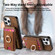 iPhone 16 Pro Max Retro Splitable Magnetic Stand Card Bag Leather Phone Case - Brown