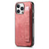 iPhone 16 Pro Max Retro Wristband Holder Leather Back Phone Case - Pink