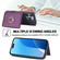 iPhone 16 Pro Max RFID Anti-theft Card Ring Holder Phone Case - Dark Purple