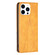 iPhone 16 Pro Max Rhombus Texture Magnetic Leather Phone Case - Yellow