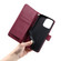 iPhone 16 Pro Max Ring Buckle Rhombic Leather Phone Case - Red