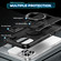 iPhone 16 Pro Max Ring Holder Carbon Fiber PC Hybrid TPU Phone Case - Black
