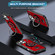 iPhone 16 Pro Max Ring Holder Carbon Fiber PC Hybrid TPU Phone Case - Red