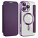 iPhone 16 Pro Max Shield MagSafe RFID Anti-theft Leather Phone Case - Purple