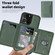 iPhone 16 Pro Max Shield Multi-functional MagSafe Card Bag Phone Case - Green