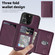 iPhone 16 Pro Max Shield Multi-functional MagSafe Card Bag Phone Case - Purple