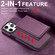 iPhone 16 Pro Max Shield Multi-functional MagSafe Card Bag Phone Case - Purple