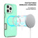iPhone 16 Pro Max Shockproof MagSafe Armor PC Hybrid TPU Phone Case - Mint Green+Grayish Green