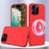 iPhone 16 Pro Max Shockproof Silicone Magsafe Phone Case - Red