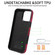 iPhone 16 Pro Max Skin Feel Card Bag Phone Case with Ring Buckle - Red