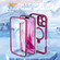 iPhone 16 Pro Max Skin Feel MagSafe Holder 360 Full Body Phone Case - Rose Red