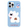 iPhone 16 Pro Max Skin Feeling Jelly TPU Hybrid PC Phone Case - Pooping Puppy Blue