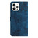 iPhone 16 Pro Max Skin-feel Embossed Butterfly Leather Phone Case - Blue