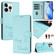 iPhone 16 Pro Max Smile Embossing RFID Leather Phone Case - Mint Green