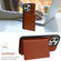 iPhone 16 Pro Max Solid Color Metal Buckle Card Slots Bag Phone Case - Brown