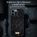 iPhone 16 Pro Max SULADA Glittery PC Hybrid TPU Handmade Leather Phone Case - Gold