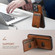 iPhone 16 Pro Max Suteni H02 Leather Wallet Stand Back Phone Case - Brown