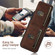 iPhone 16 Pro Max Suteni H03 Litchi Leather Card Bag Stand Back Phone Case - Brown