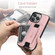 iPhone 16 Pro Max Suteni H13 Litchi Leather Wrist Strap Wallet Back Phone Case - Pink