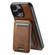 iPhone 16 Pro Max Suteni H15 MagSafe Oil Eax Leather Detachable Wallet Back Phone Case - Brown
