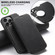 iPhone 16 Pro Max Suteni J06 Retro Matte Litchi Texture Leather MagSafe Phone Case - Black