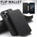 iPhone 16 Pro Max Suteni J06 Retro Matte Litchi Texture Leather MagSafe Phone Case - Black