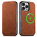 iPhone 16 Pro Max Suteni J06 Retro Matte Litchi Texture Leather MagSafe Phone Case - Khaki