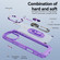 iPhone 16 Pro Max TPU + PC Lens Protection Phone Case with Ring Holder - Purple