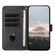 iPhone 16 Pro Max Triangle Pattern Buckle Clasp Leather Phone Case - Black