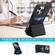 iPhone 16 Pro Max Tri-fold Holder Leather Phone Case with Card Slot - Black