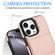 iPhone 16 Pro Max Tri-fold Holder Leather Phone Case with Card Slot - Rose Gold