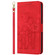 iPhone 16 Pro Max Tulips Embossed Leather Phone Case with Lanyard - Red