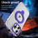 iPhone 16 Pro Max Two Color TPU Hybrid Acrylic MagSafe Magnetic Holder Phone Case - Purple