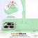 iPhone 16 Pro Max Wave Texture MagSafe Magnetic Liquid Silicone Phone Case - Green