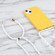 iPhone 16 Pro Max Wheat Straw TPU Shockproof Phone Case with Neck Lanyard - Yellow
