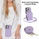iPhone 16 Pro Max YM015 Crossbody Rhombic Card Bag RFID Phone Case - Light Purple