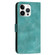 iPhone 16 Pro Max YX0080 Grid Butterfly Embossed Pattern Flip Leather Phone Case with Lanyard - Light Blue