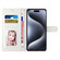 iPhone 16 Pro 3D Pattern Leather Phone Case - Striped Heart