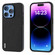 iPhone 16 Pro ABEEL Genuine Leather + PC Litchi Texture Phone Case - Black