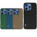 iPhone 16 Pro ABEEL Genuine Leather Litchi Texture Phone Case - Black