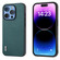 iPhone 16 Pro ABEEL Genuine Leather Luolai Series Phone Case - Dark Green