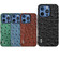 iPhone 16 Pro ABEEL Genuine Leather Ostrich Texture Phone Case - Green