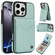 iPhone 16 Pro AwQuer Vertical Flip Card Bag Holder Leather Phone Case - Green