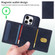 iPhone 16 Pro BETOPNICE Horizontal Flip Detachable MagSafe Wallet Phone Case - Blue