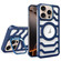 iPhone 16 Pro Borderless Carbon Fiber Lens Protection Bracket MagSafe Phone Case - Blue