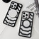 iPhone 16 Pro Borderless Carbon Fiber Lens Protection Bracket MagSafe Phone Case - Grey