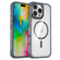iPhone 16 Pro Breathable Skin Feel Transparent MagSafe Magnetic Phone Case - Grey