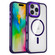 iPhone 16 Pro Breathable Skin Feel Transparent MagSafe Magnetic Phone Case - Purple