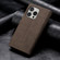 iPhone 16 Pro Business Solid Color Magnetic RFID Leather Phone Case - Brown