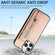 iPhone 16 Pro Carbon Fiber Horizontal Flip Zipper Wallet Phone Case - Khaki